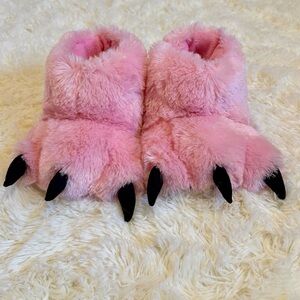 Lazy One Pink Bearpaw Slippers